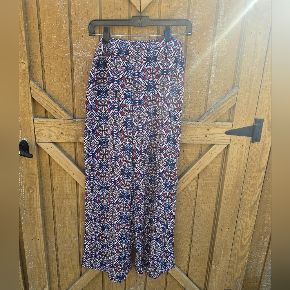 Jules & Leopold Vibrant Pants in Blue, Red, and White